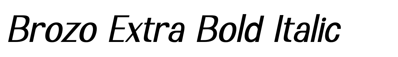 Brozo Extra Bold Italic